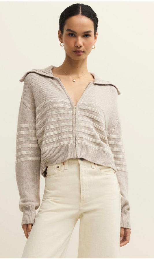 Kovac Sweater Jacket Natural Heather - Z Supply