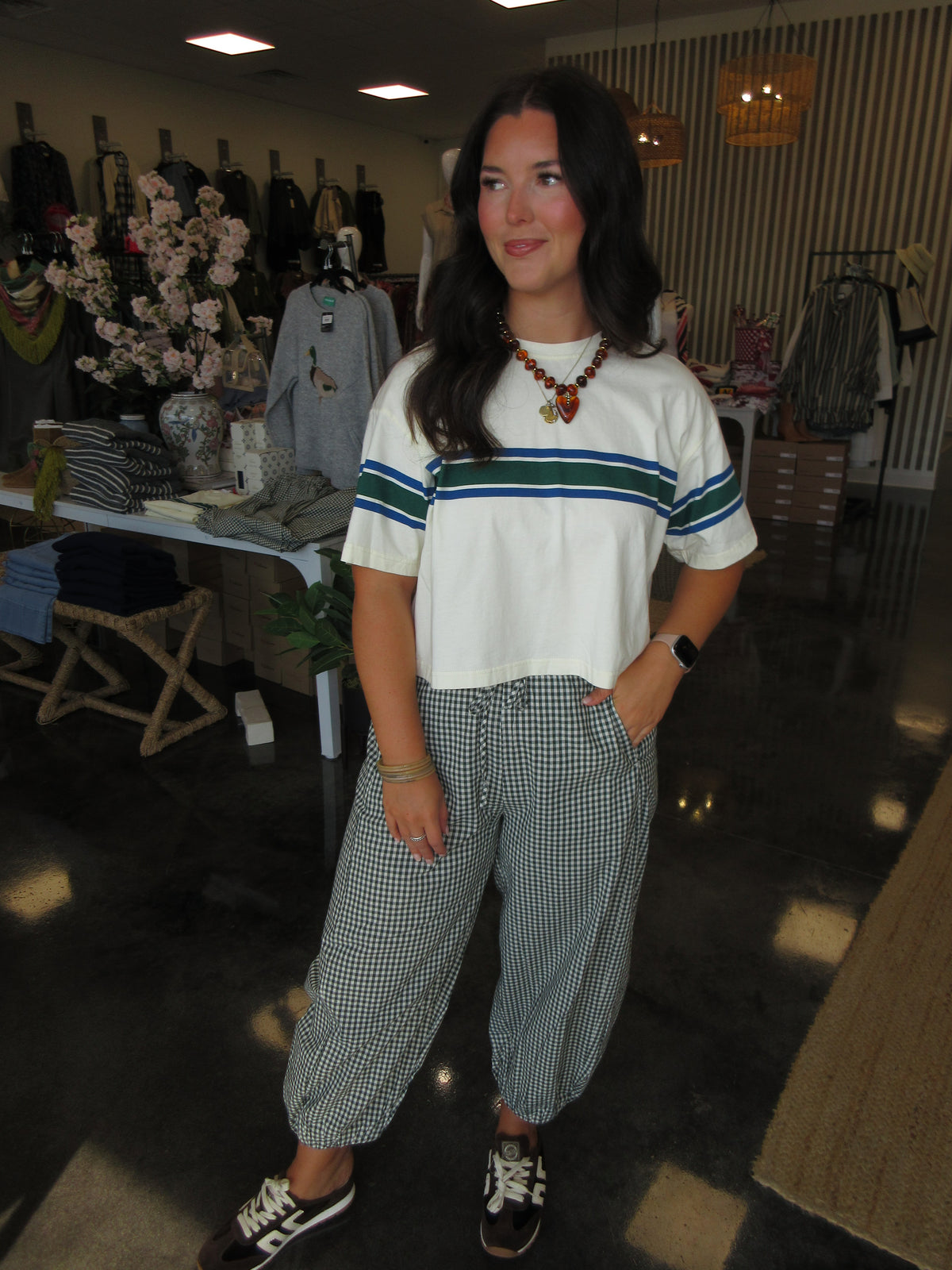 Gingham balloon pant (2colors)
