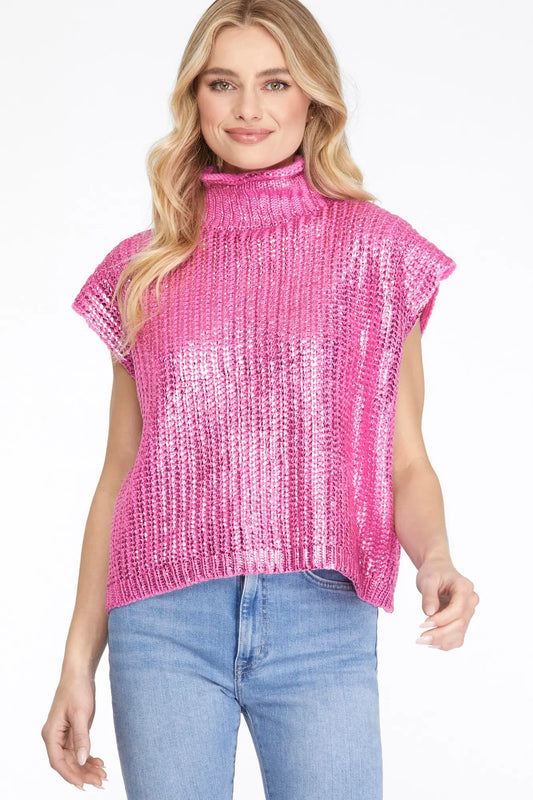 Metallic Sweater Top (multiple colors)