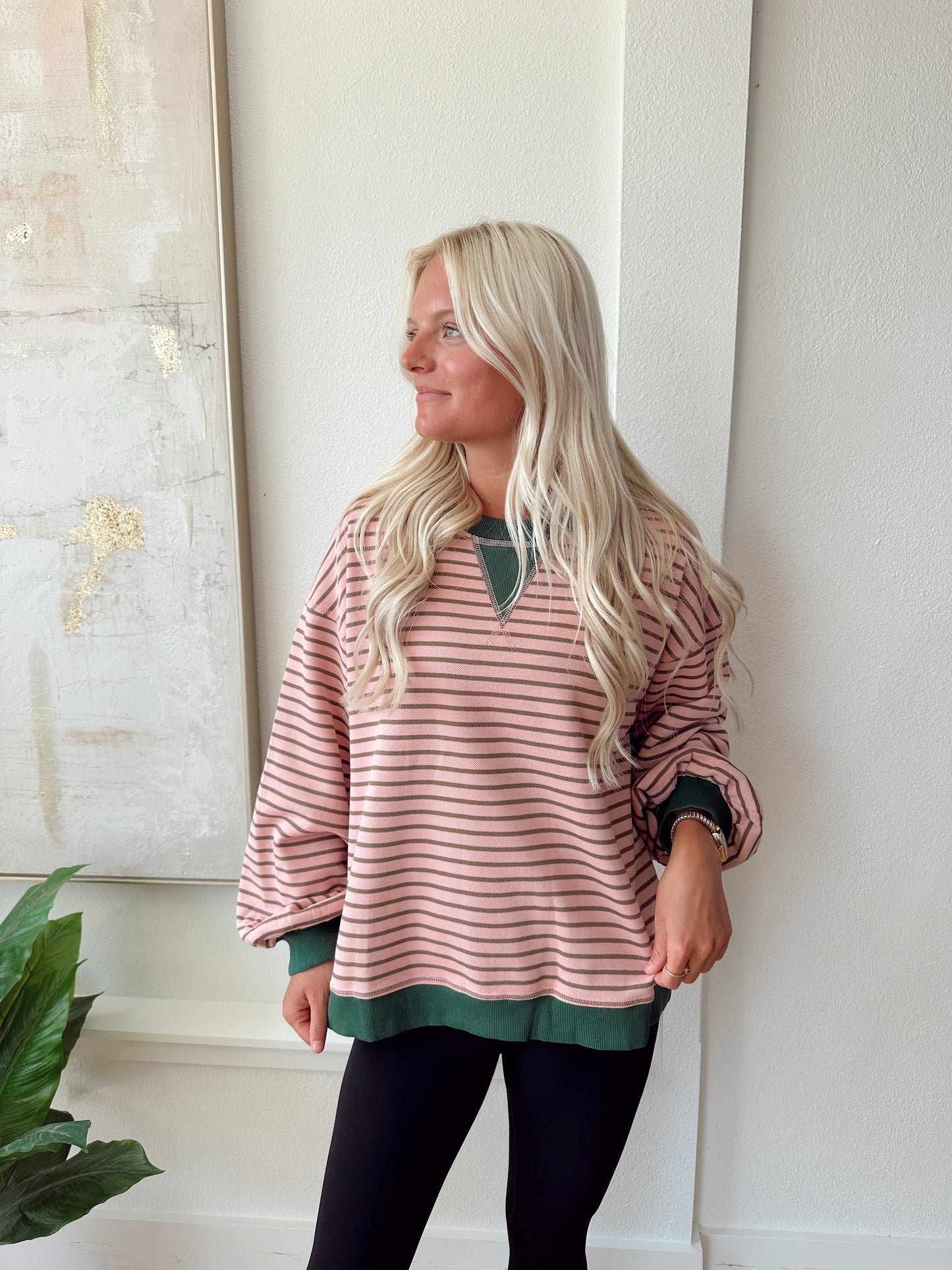 Stripe It Moment Sweatshirt (2 colors)