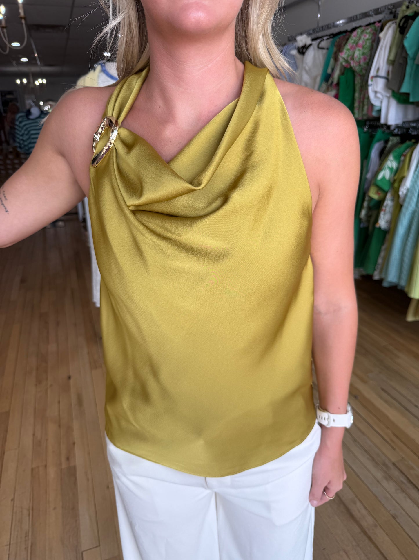 Chartreuse Halter Top