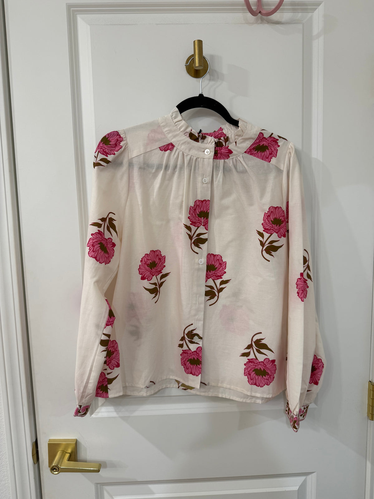 floral print cuff top