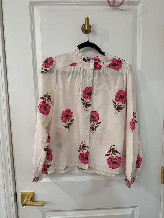 floral print cuff top