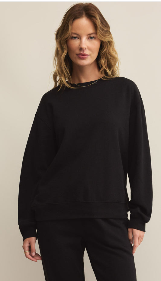 BOYFRIEND SWEATSHIRT Black - Z Supply