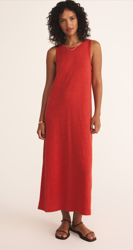 Mystic Textured Midi Dress Cabana Red  - Z Supply