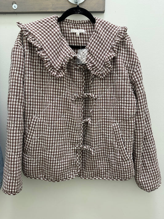 GINGHAM CHECK COLLAR JACKET - Karlie