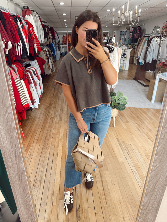 Walker collared top