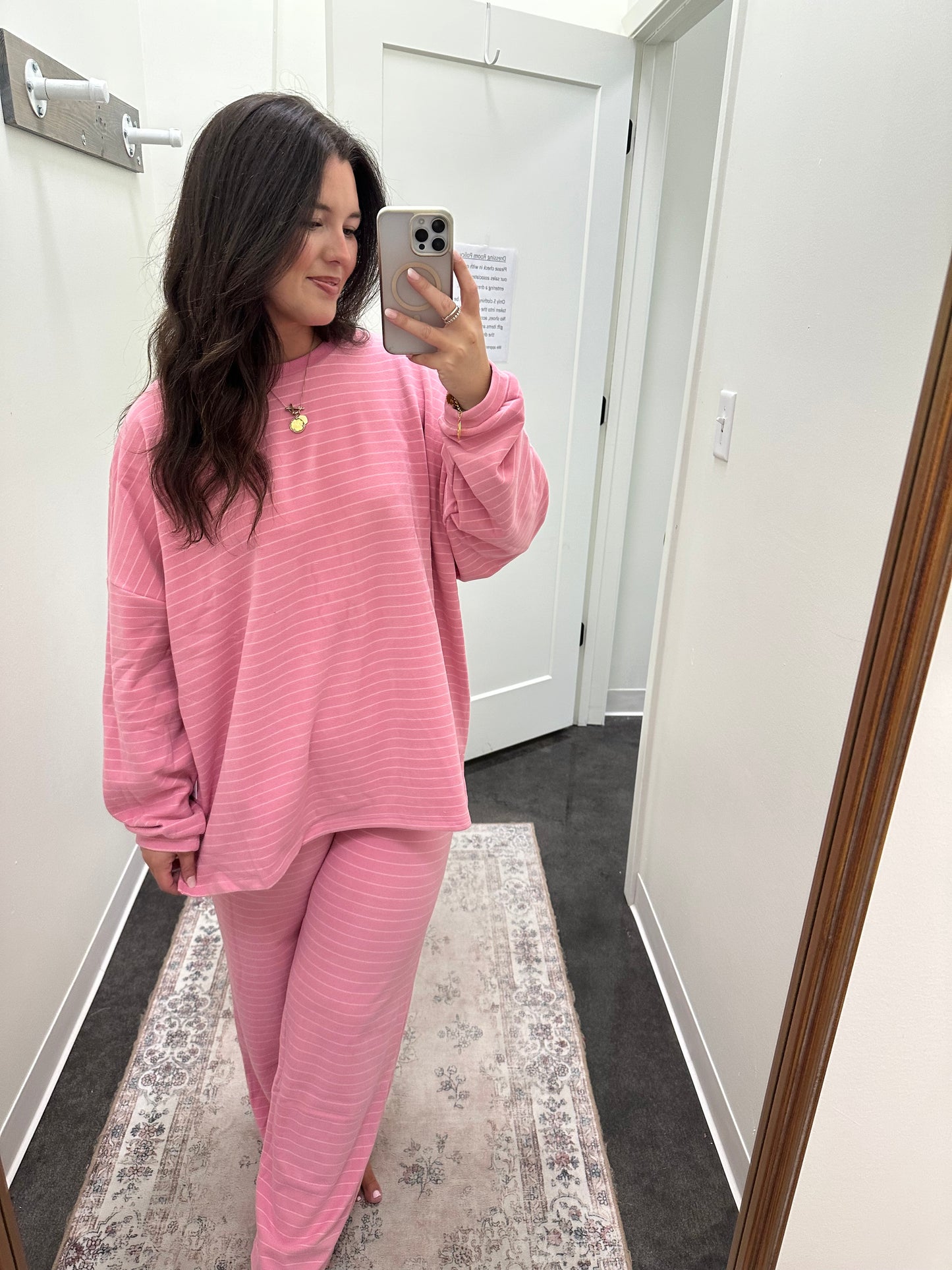 Pink fleece oversized top