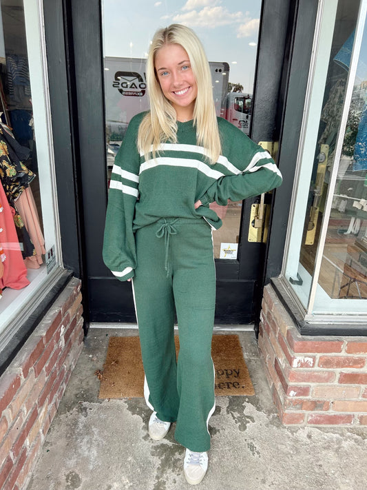 Green track suit set