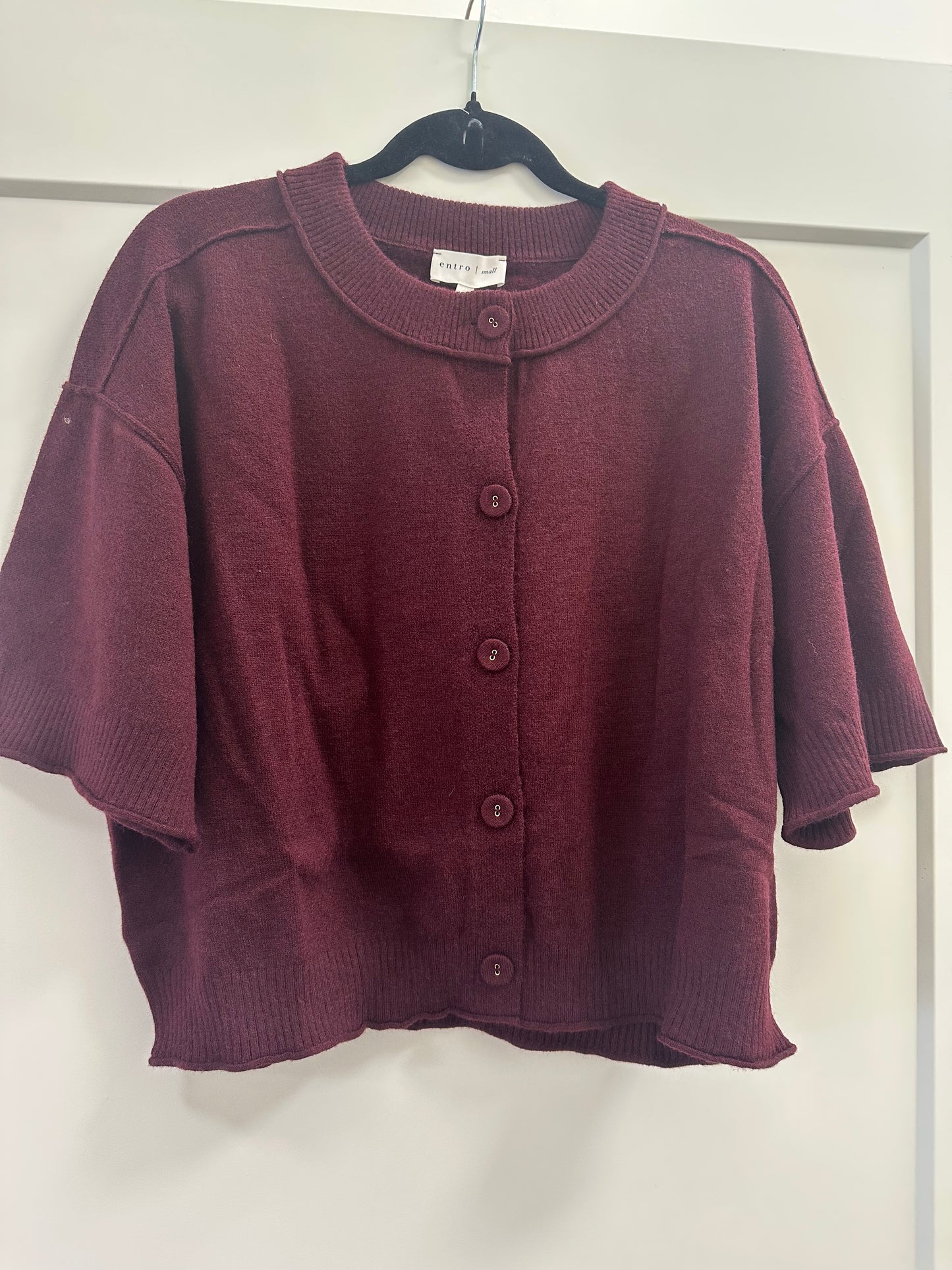 wine sweater jacket