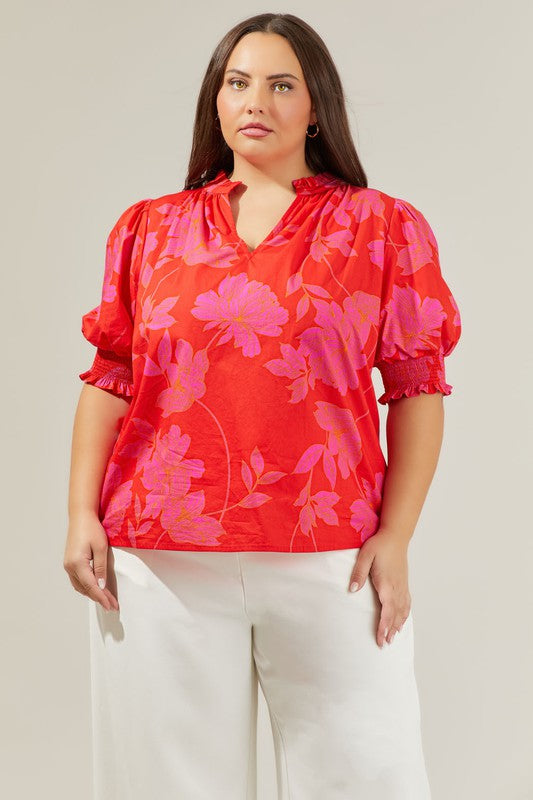 Maylene Floral CURVY top