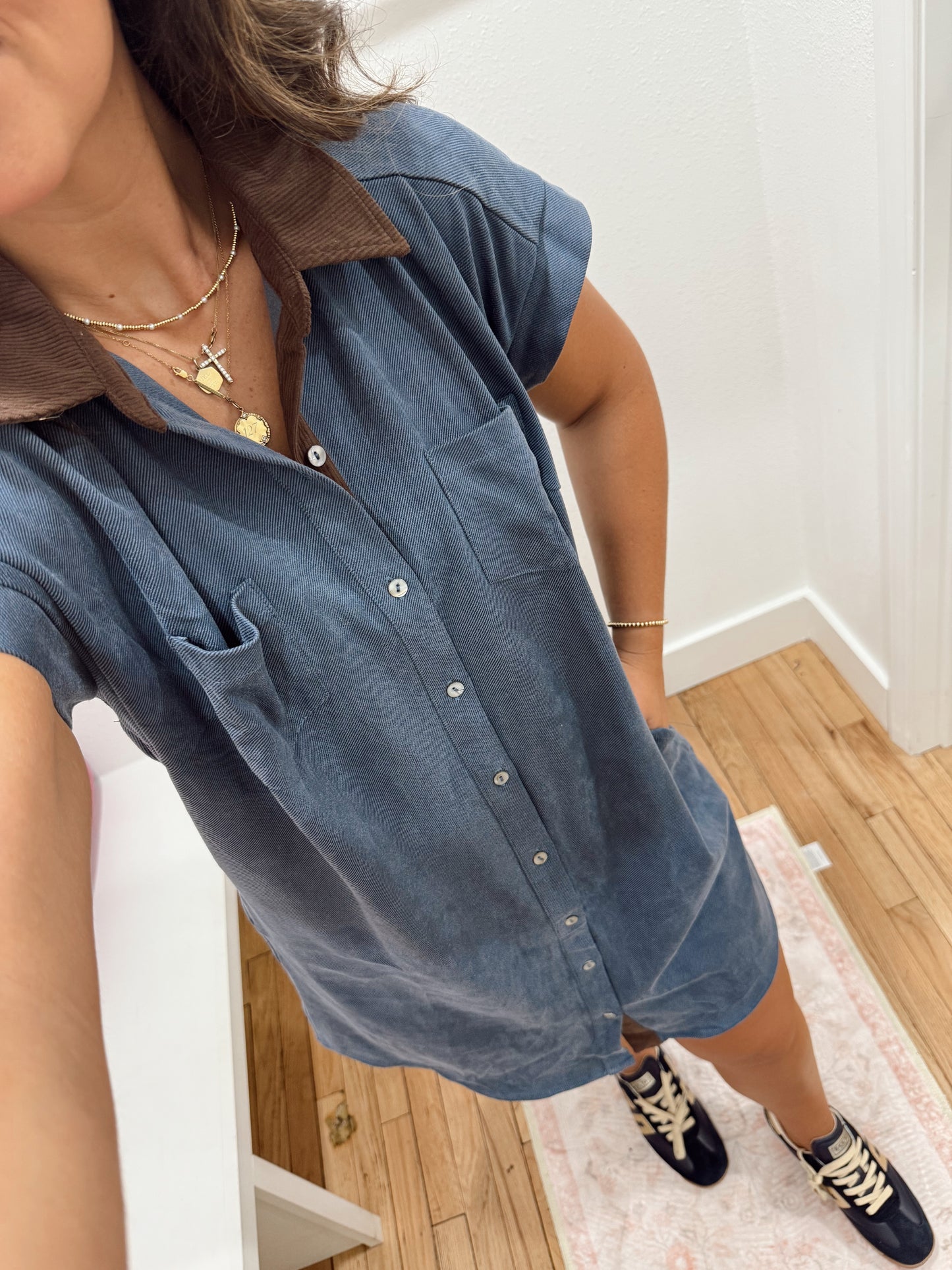 Teal Suede Mini Dress