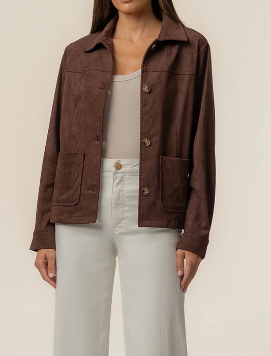 Dakota Brown Jacket Top - Kut