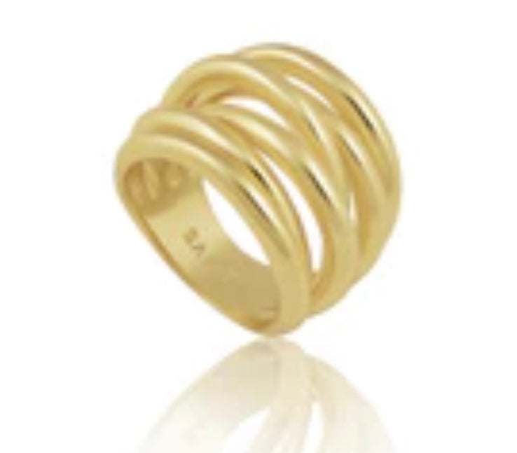 Lennon Multi Layered Gold Ring (8)