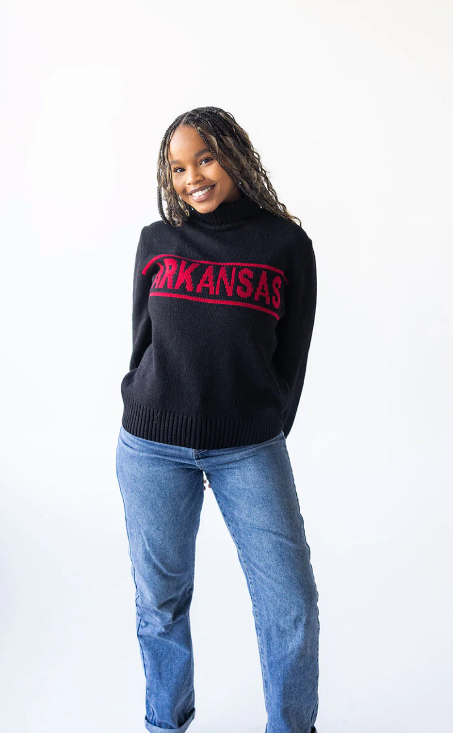 Arkansas black turtleneck sweater