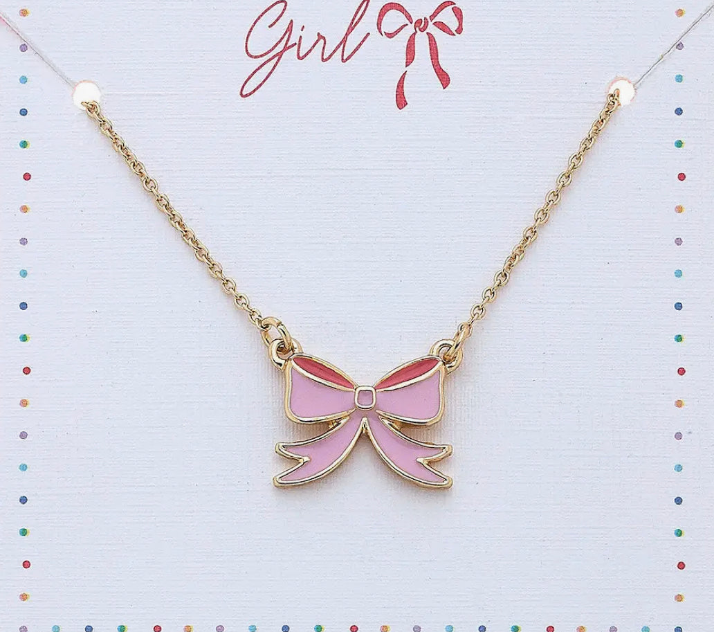 Zoey Bow Necklace (youth)