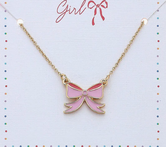 Zoey Bow Necklace (youth)