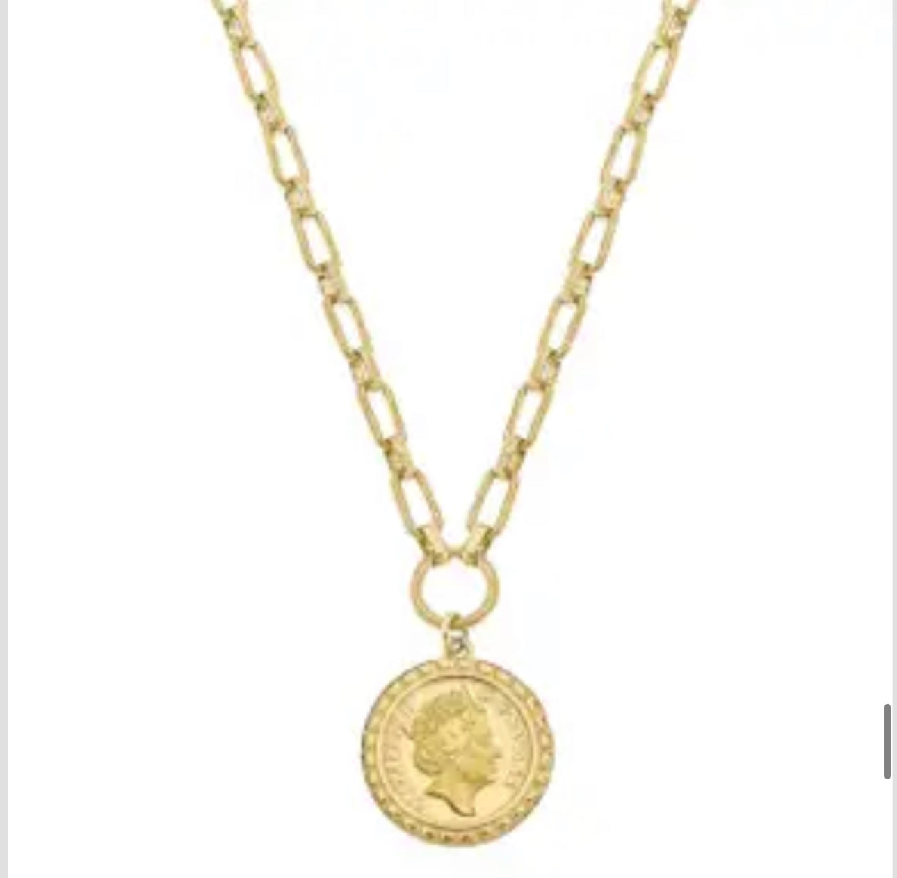Queen coin necklace