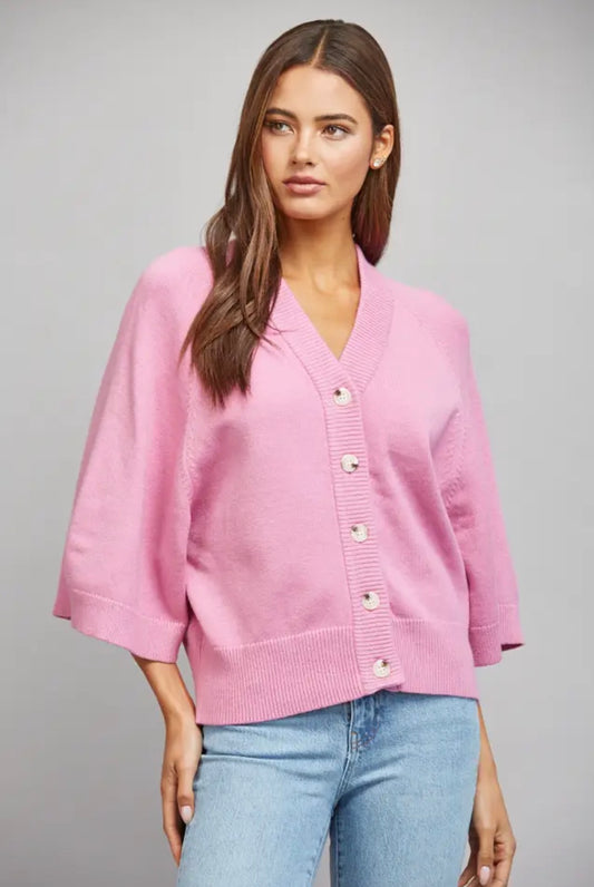 candy pink cardi
