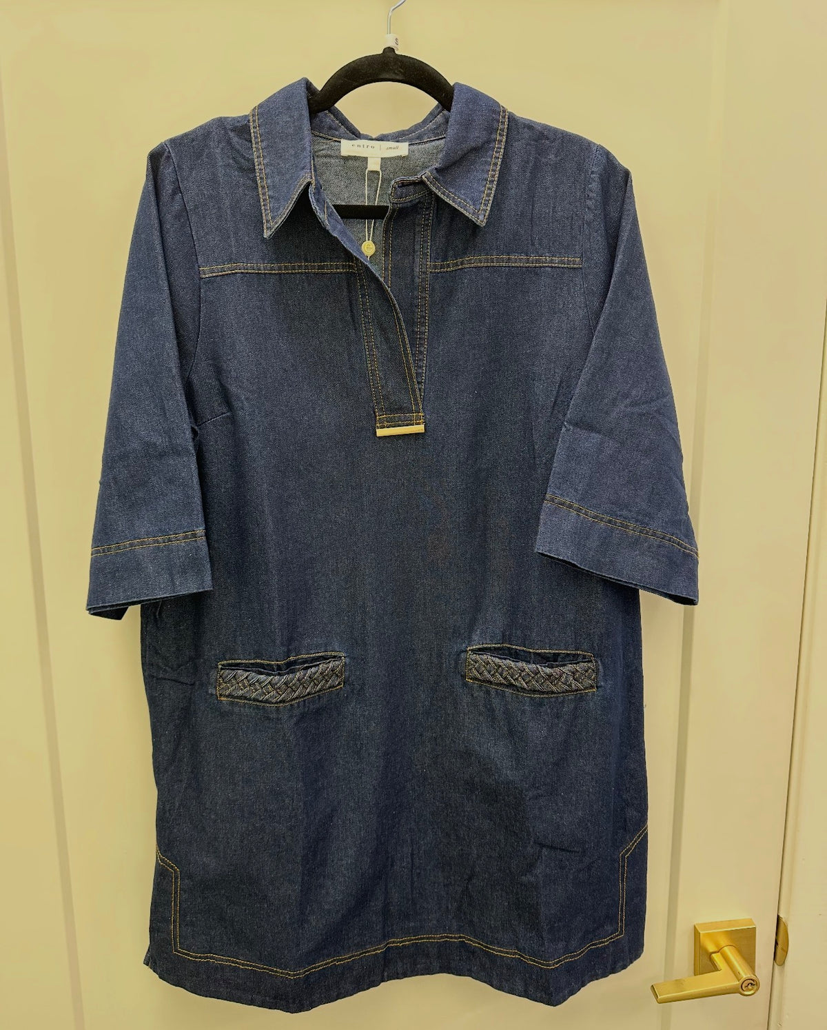 Dark denim mini dress