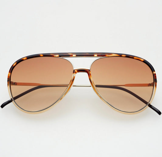 Shay Aviator Sunglasses Tortoise
