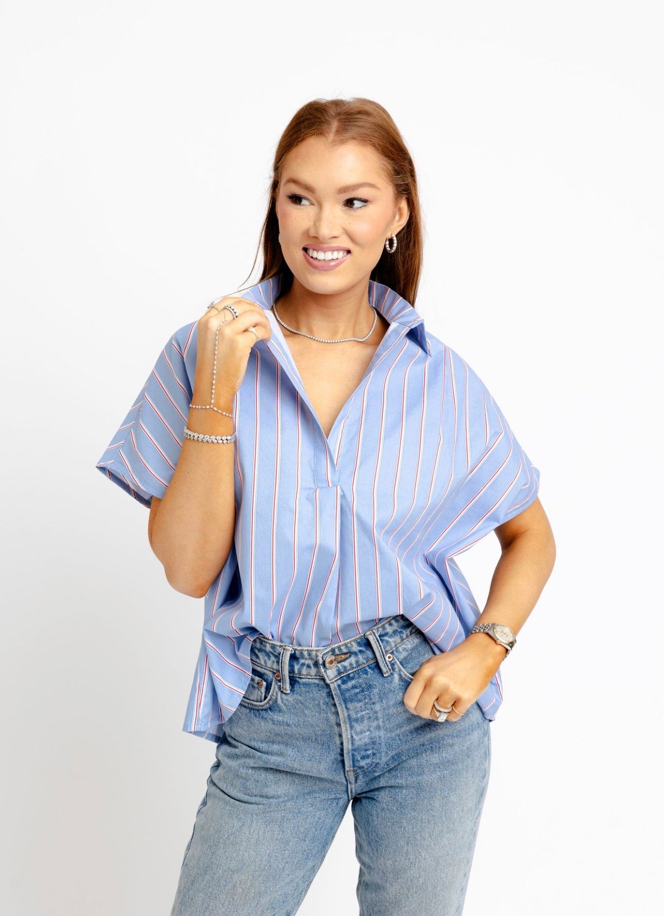 America stripe poplin shirt
