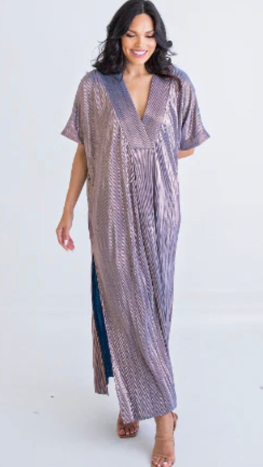 Metallic Vneck Signature Maxi by Karlie (blue) was $99