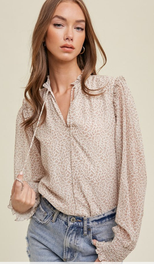 Cream/Taupe blouse