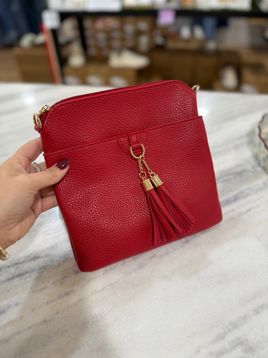 crossbody w/tassel (3 colors)