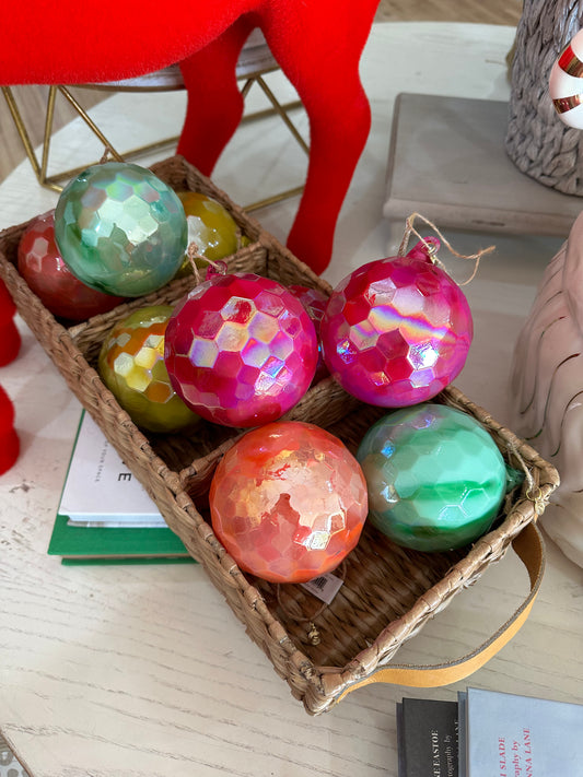 Saturated ball ornament asst.