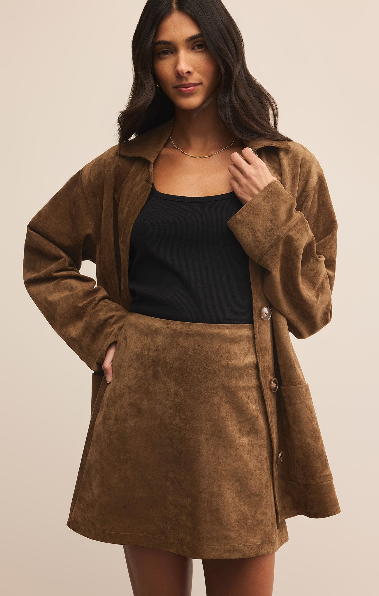 Ciera suede mini skirt ZSupply