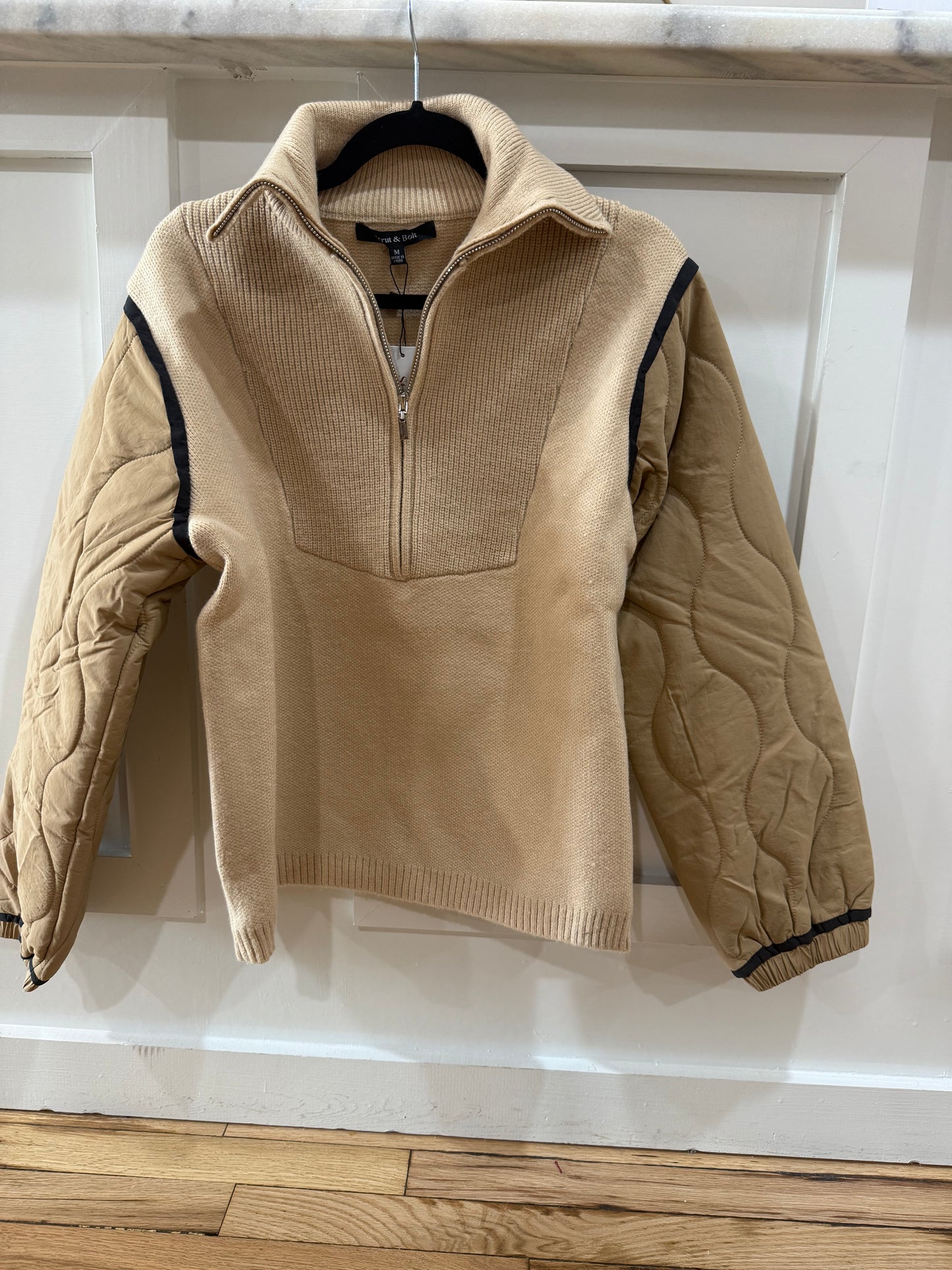 belle quilted sweater