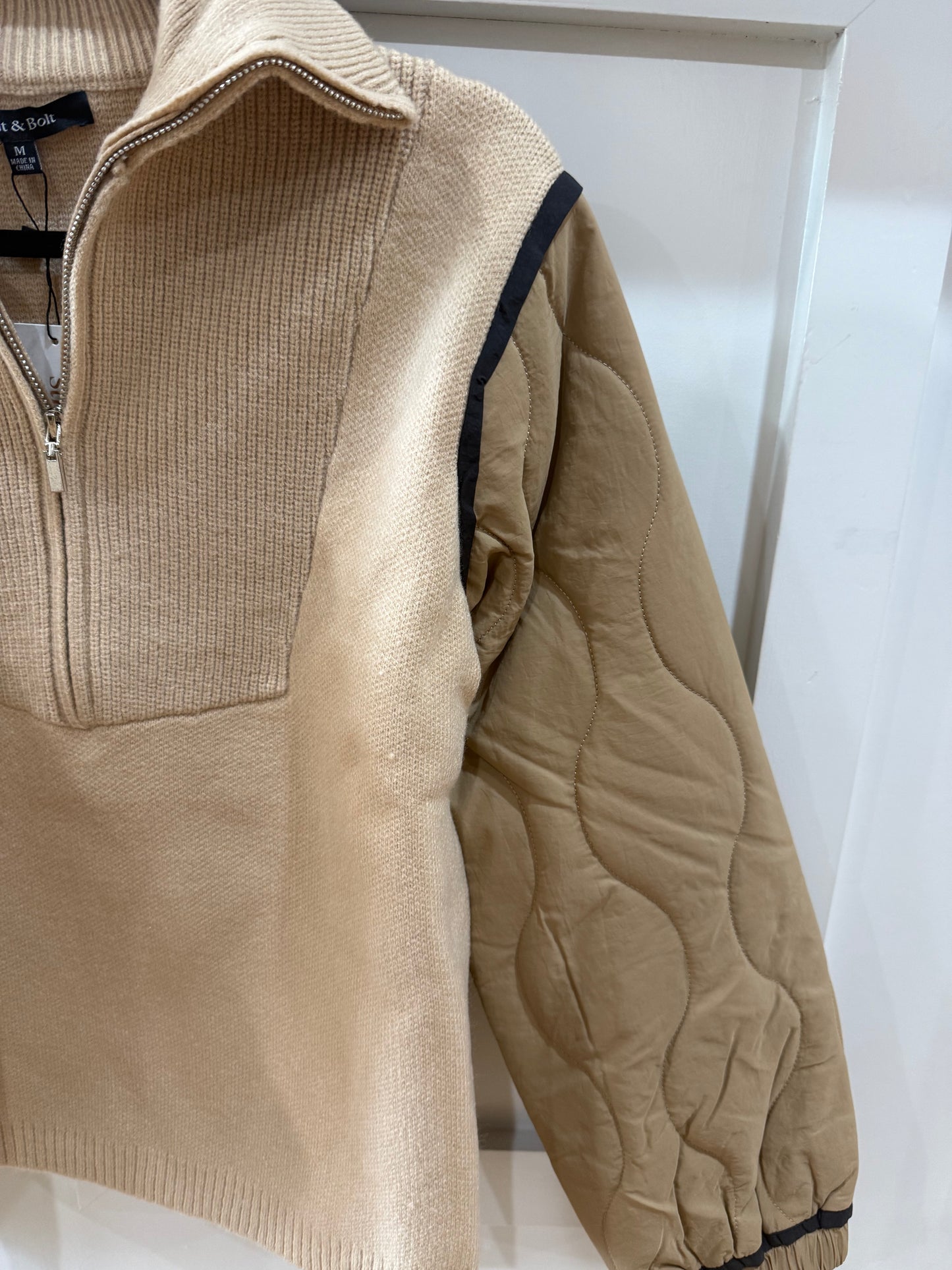 belle quilted sweater