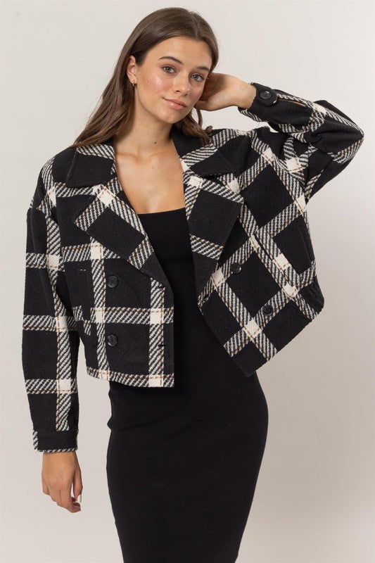 Plaid bomber jacket (3 colors) - was$49, now $32