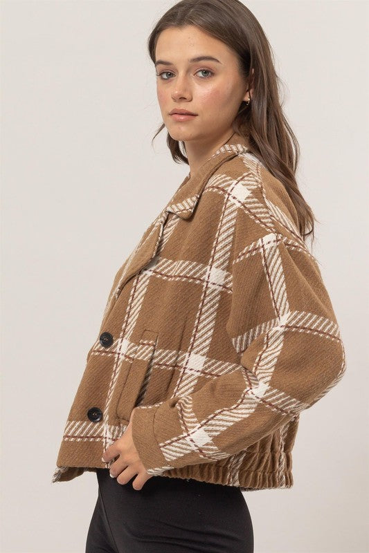 Plaid bomber jacket (3 colors) - was$49, now $32