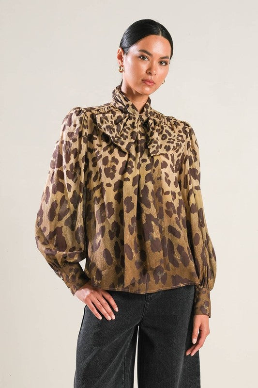 Freda Leopard top