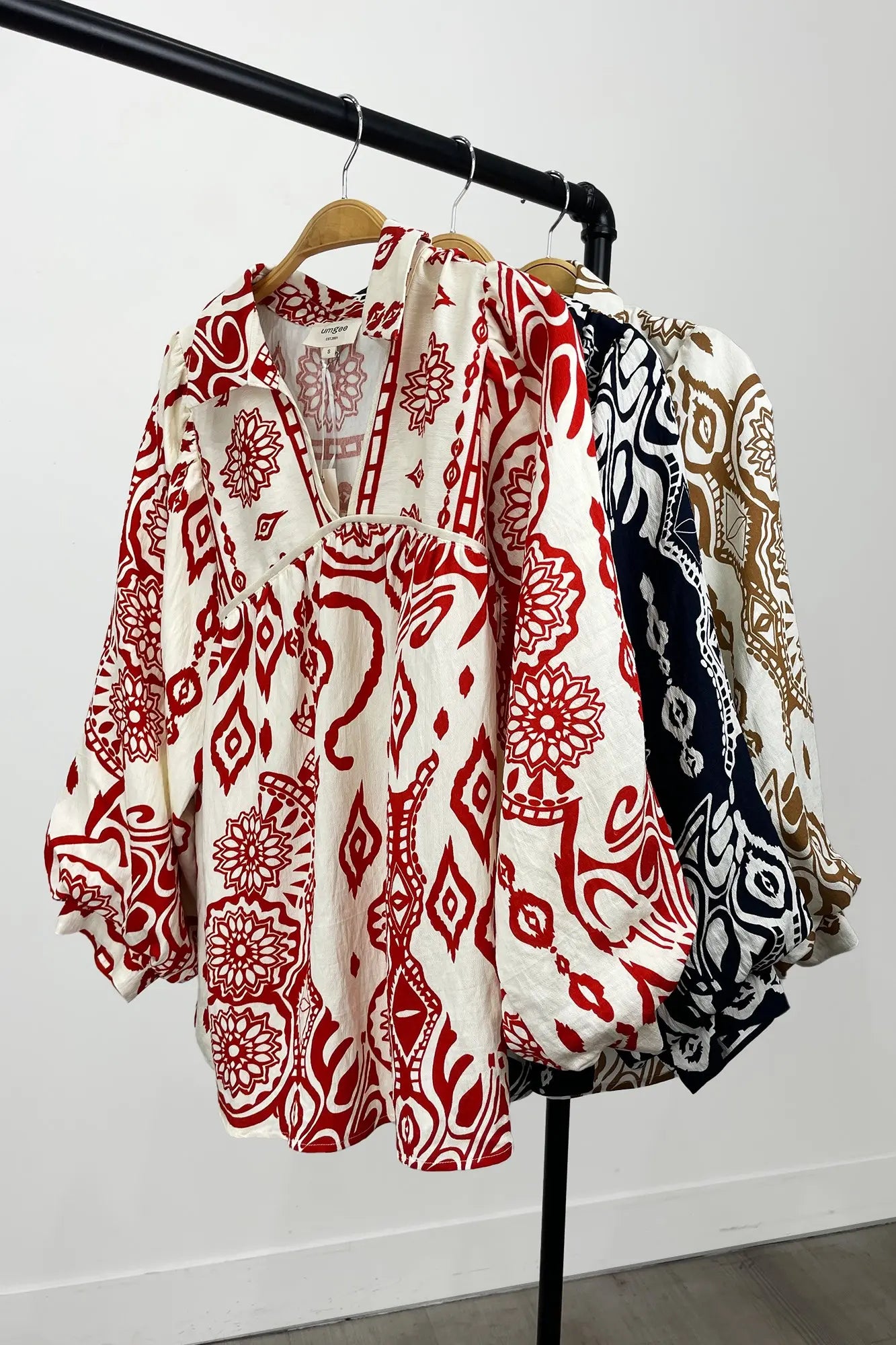 Camel printed top