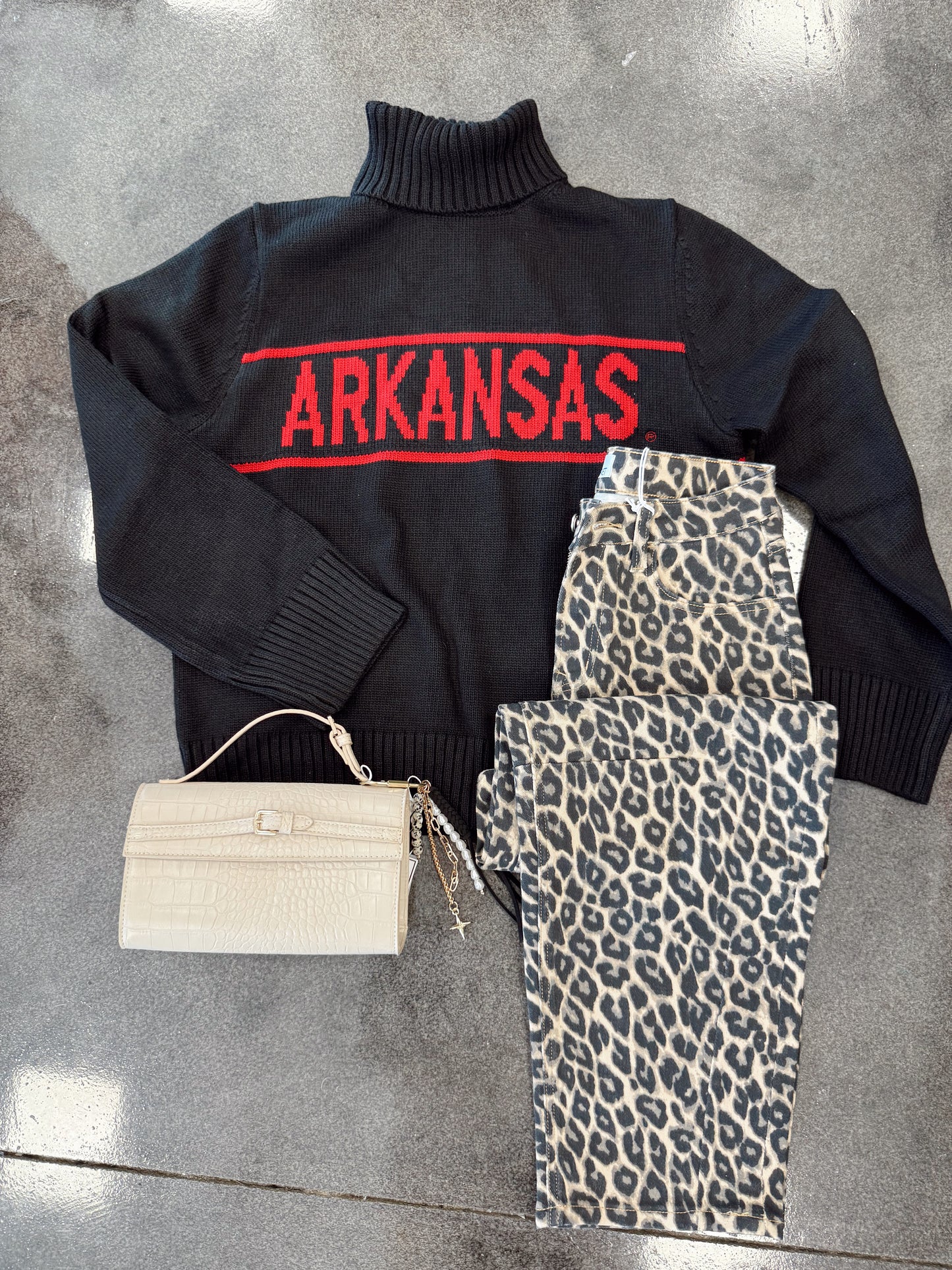 Arkansas black turtleneck sweater