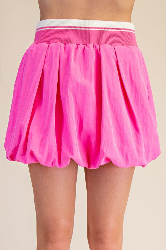 hot pink bubble skort