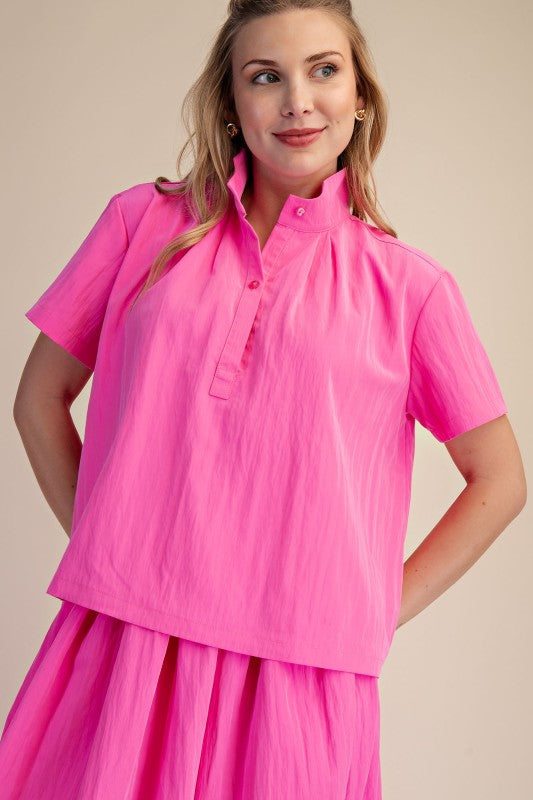 Pink Collared top