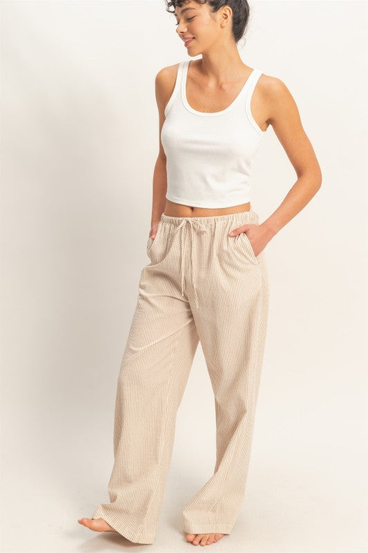 taupe stripe pant