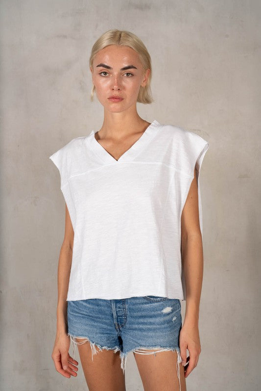 cotton tie tee (2 colors)