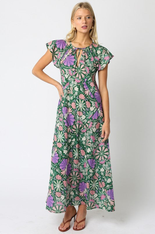 Olie floral maxi dress