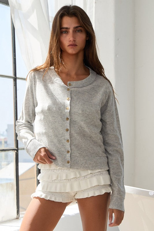 Solid soft classic cardigan