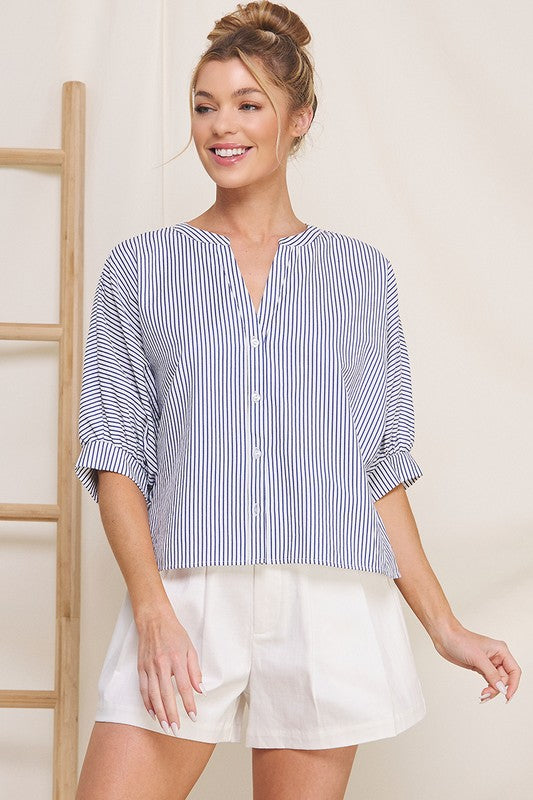 easy pinstripe blouse
