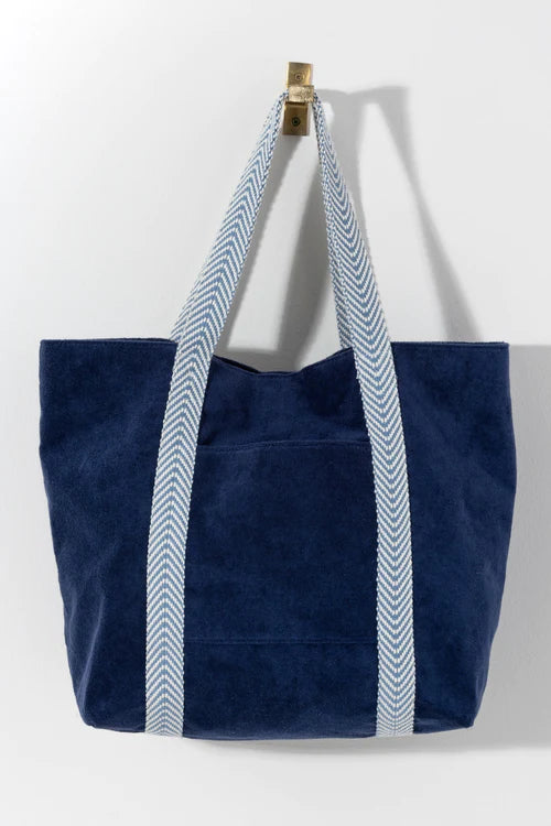 sol tote and hat, navy