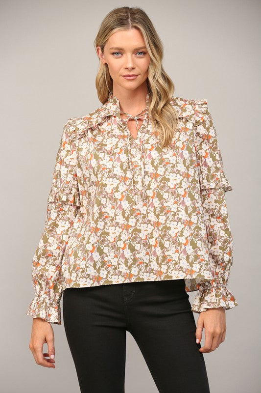 creamy olive blouse