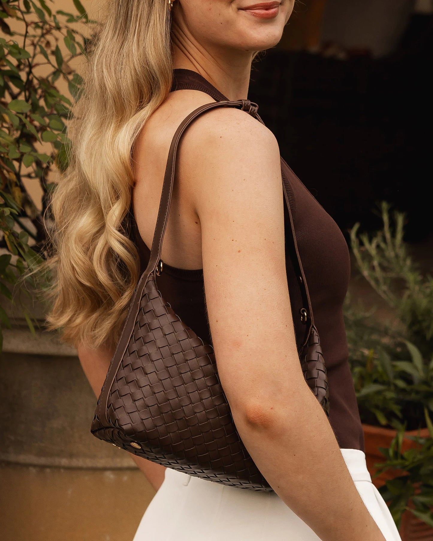madeline shoulder bag- chocolate