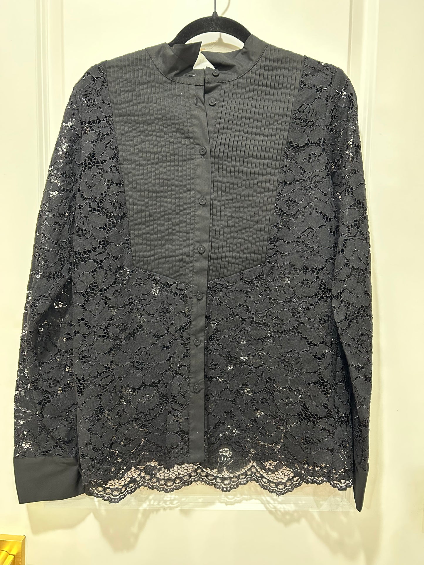 Serendipity lace tuxedo shirt- black SANCTUARY