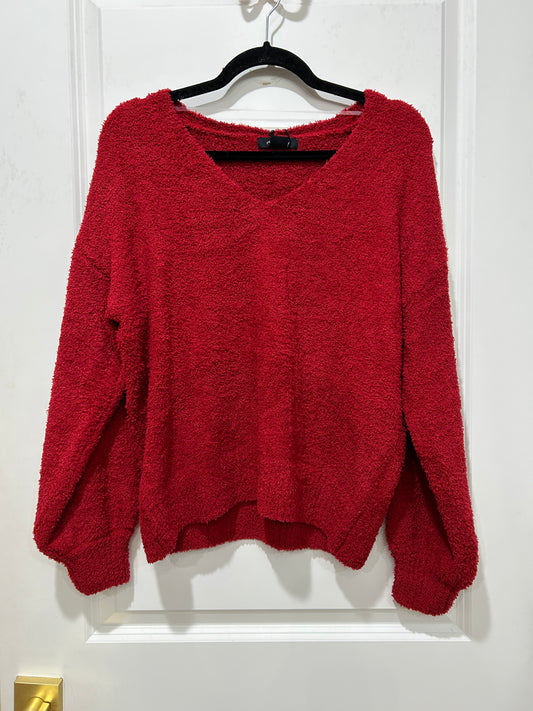 Teddy V Neck sweater cherry Lacquer SANCTUARY